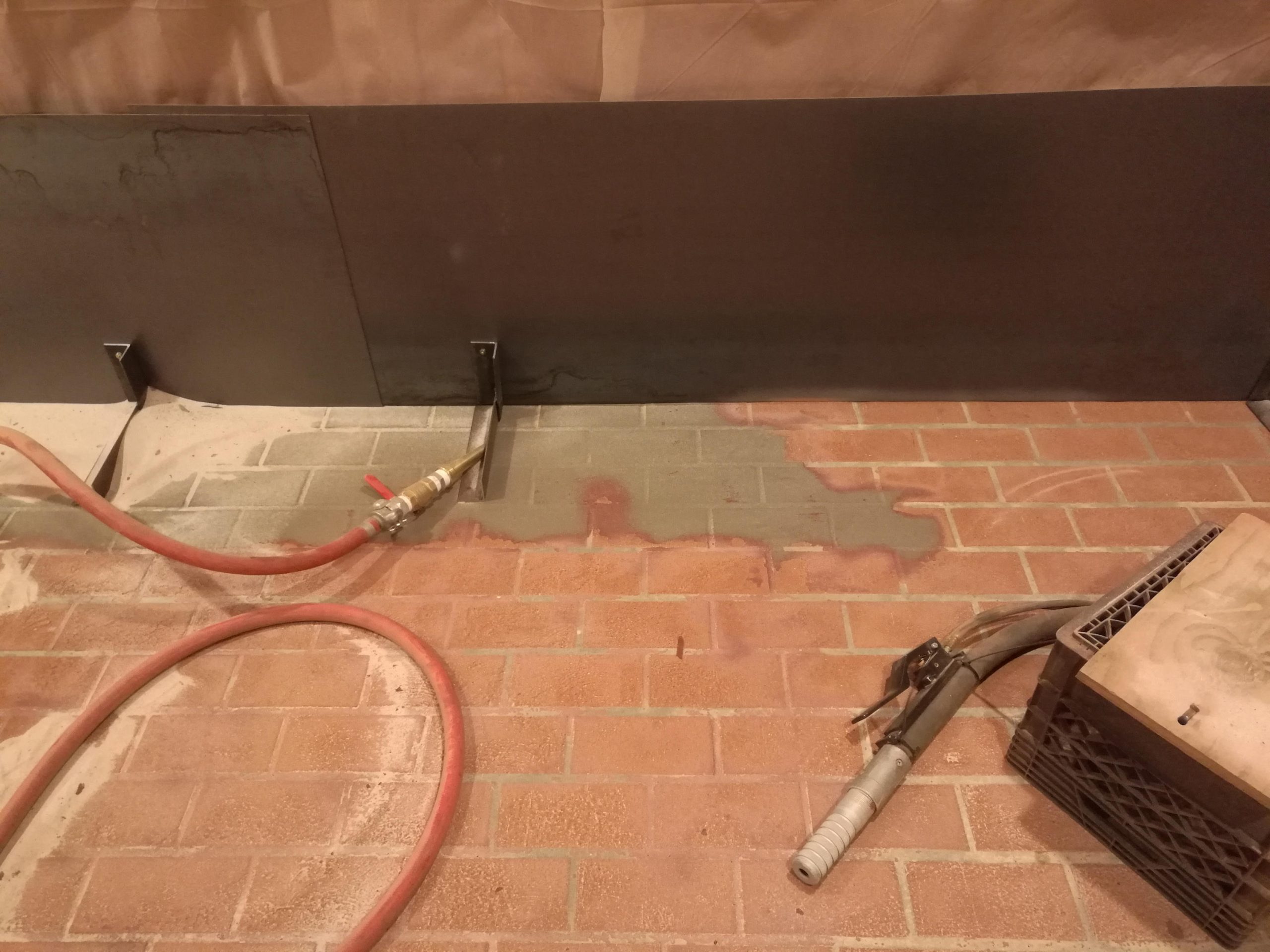 Sandblasting brick fireplace and interior masonry paint removal in Gainesville, FL — Gainesville Sandblasting